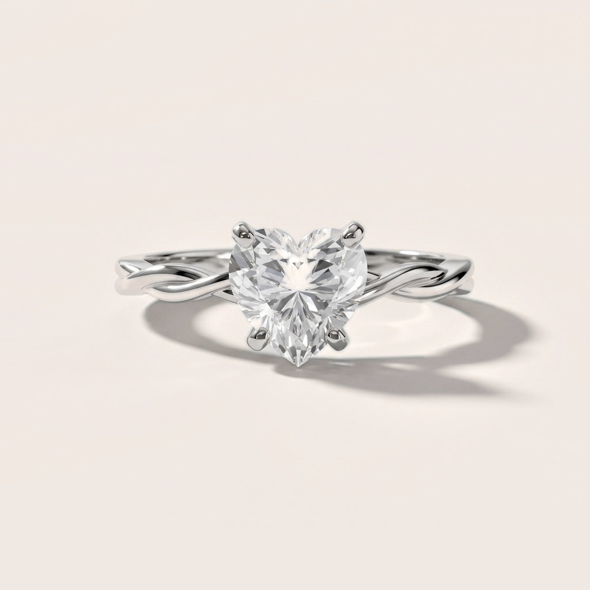 Iris Twist Heart Diamond Engagement Ring in Platinum [studio-20261024]