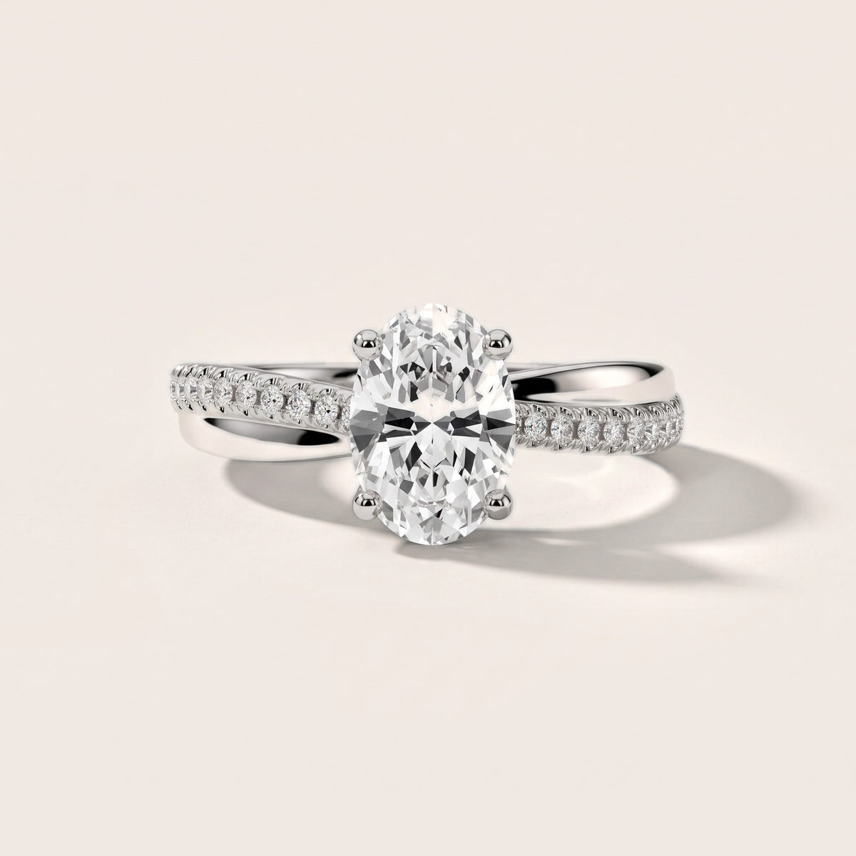 Loma Bypass Pavé Oval Diamond Engagement Ring in Platinum - front.jpg