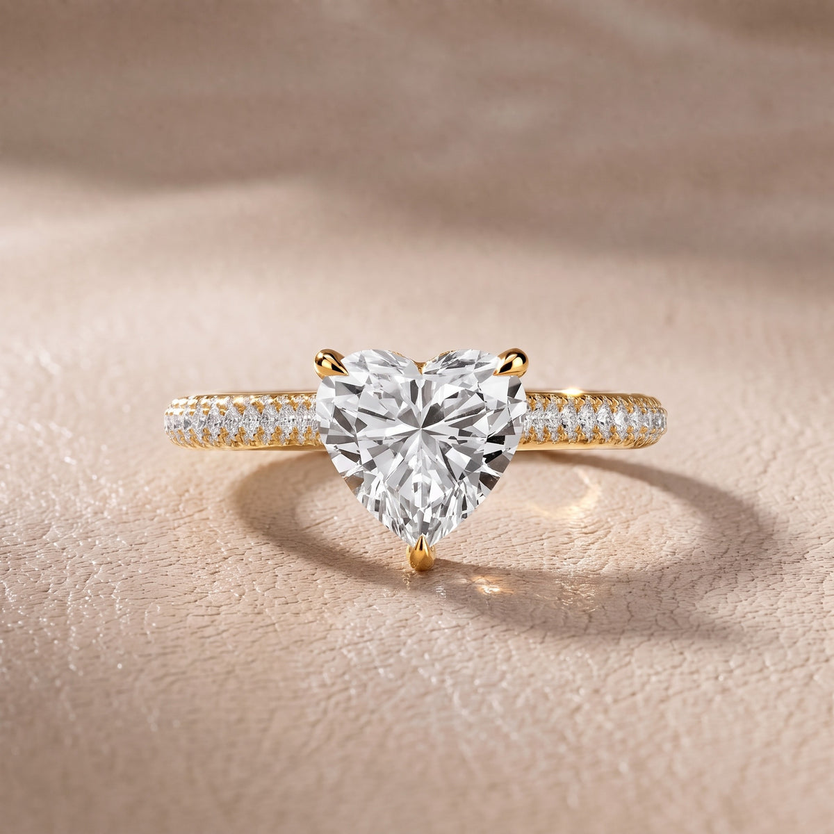 Elisa Hidden Halo Pavé Heart Diamond Engagement Ring in Yellow Gold - front.jpg
