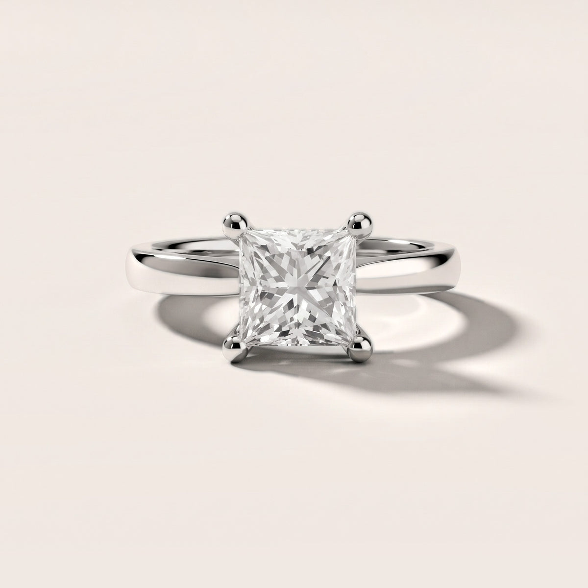 Sofia Cathedral Princess Diamond Engagement Ring in White Gold - front.jpg