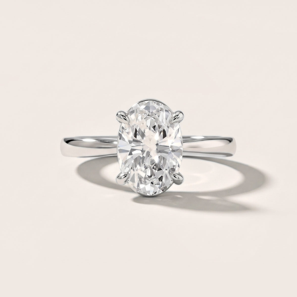 Miriam Basket Solitaire Oval Diamond Engagement Ring in Silver - front.jpg