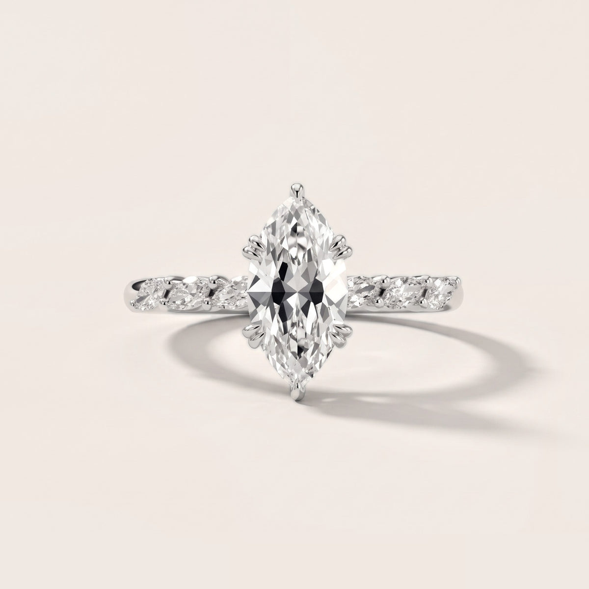Joyce Marquise-Side Pavé Marquise Diamond Engagement Ring in Platinum - front.jpg