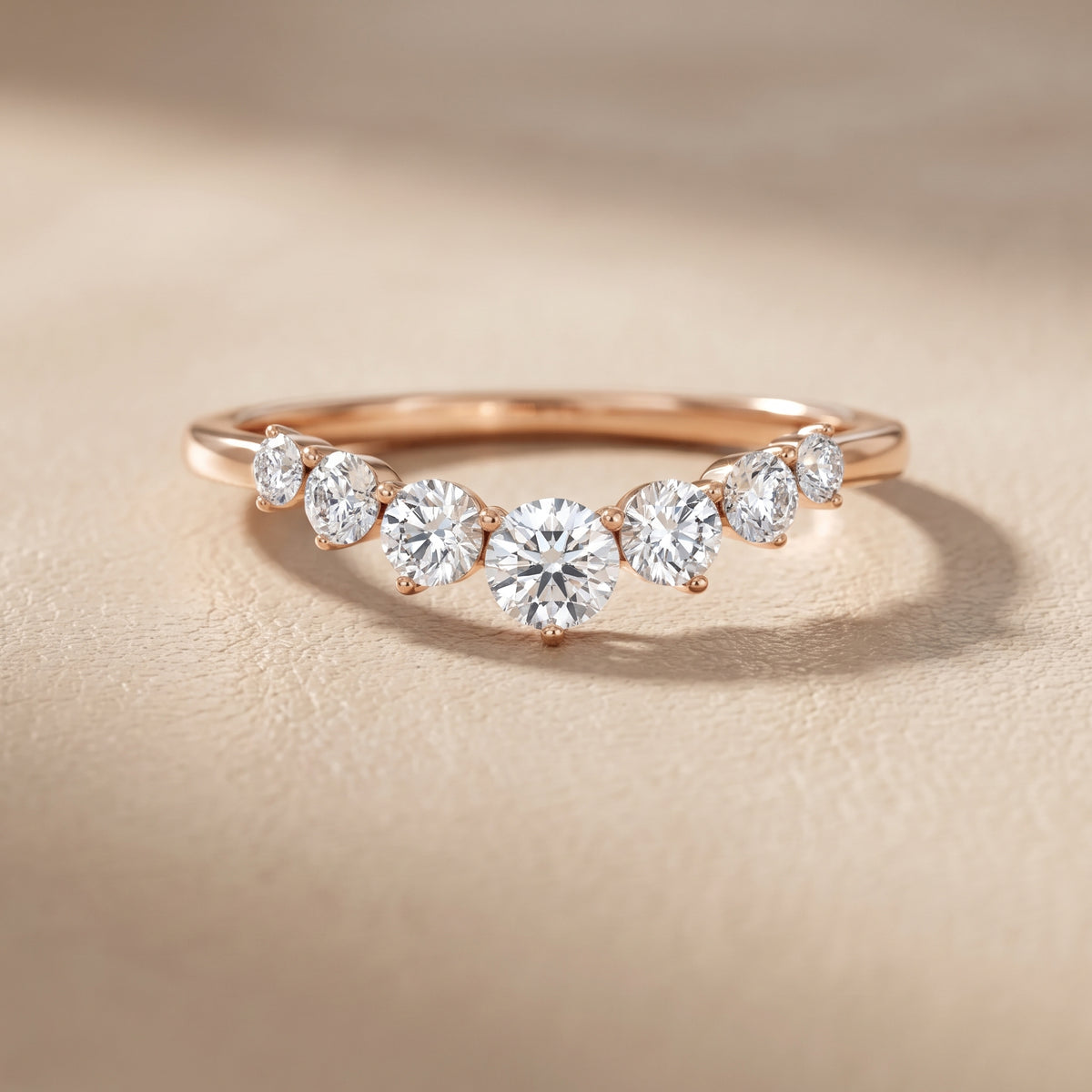 Quinn Contour Round Diamond Wedding Band in Rose Gold - front.jpg