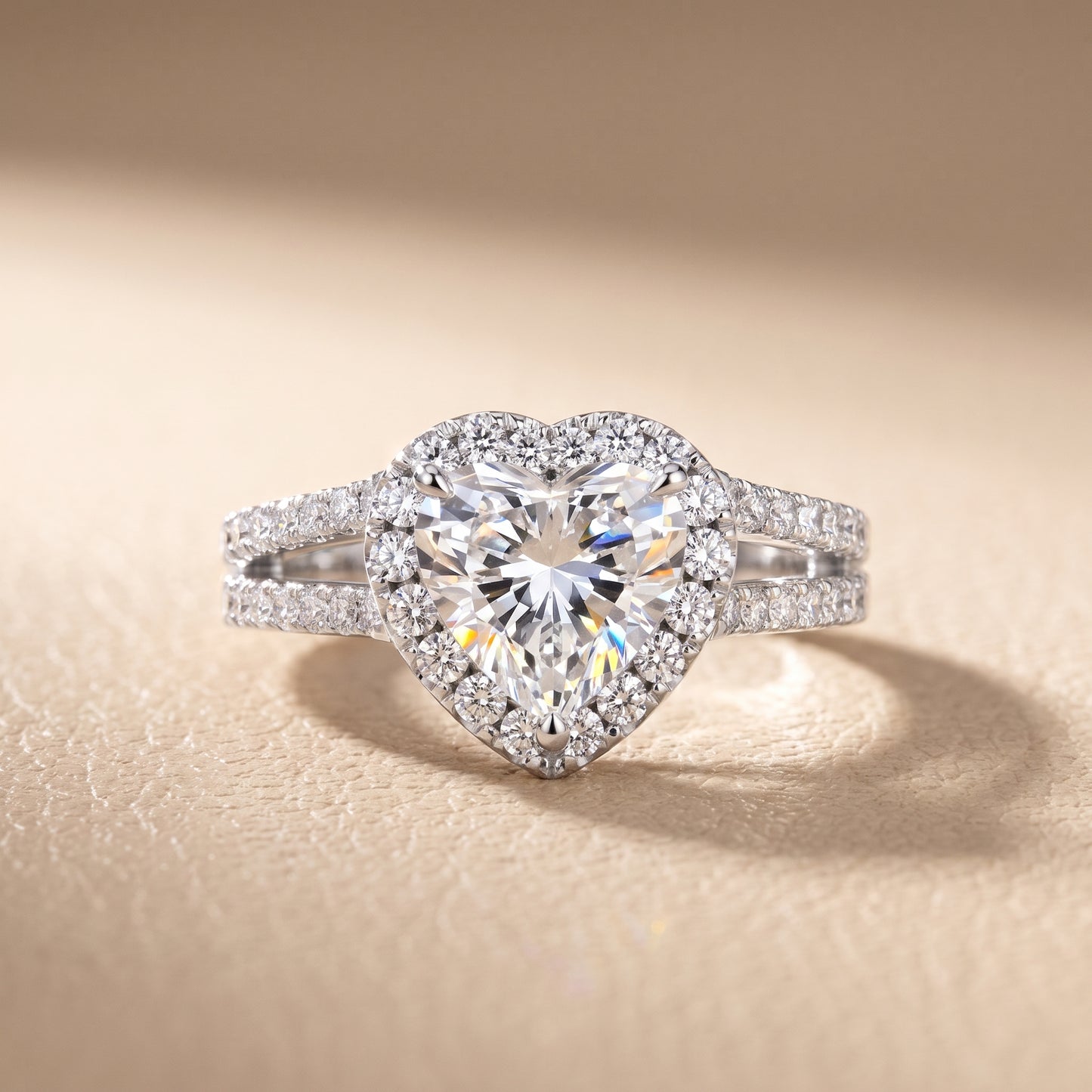 Kira Halo Split Shank Heart Diamond Engagement Ring in White Gold - front.jpg