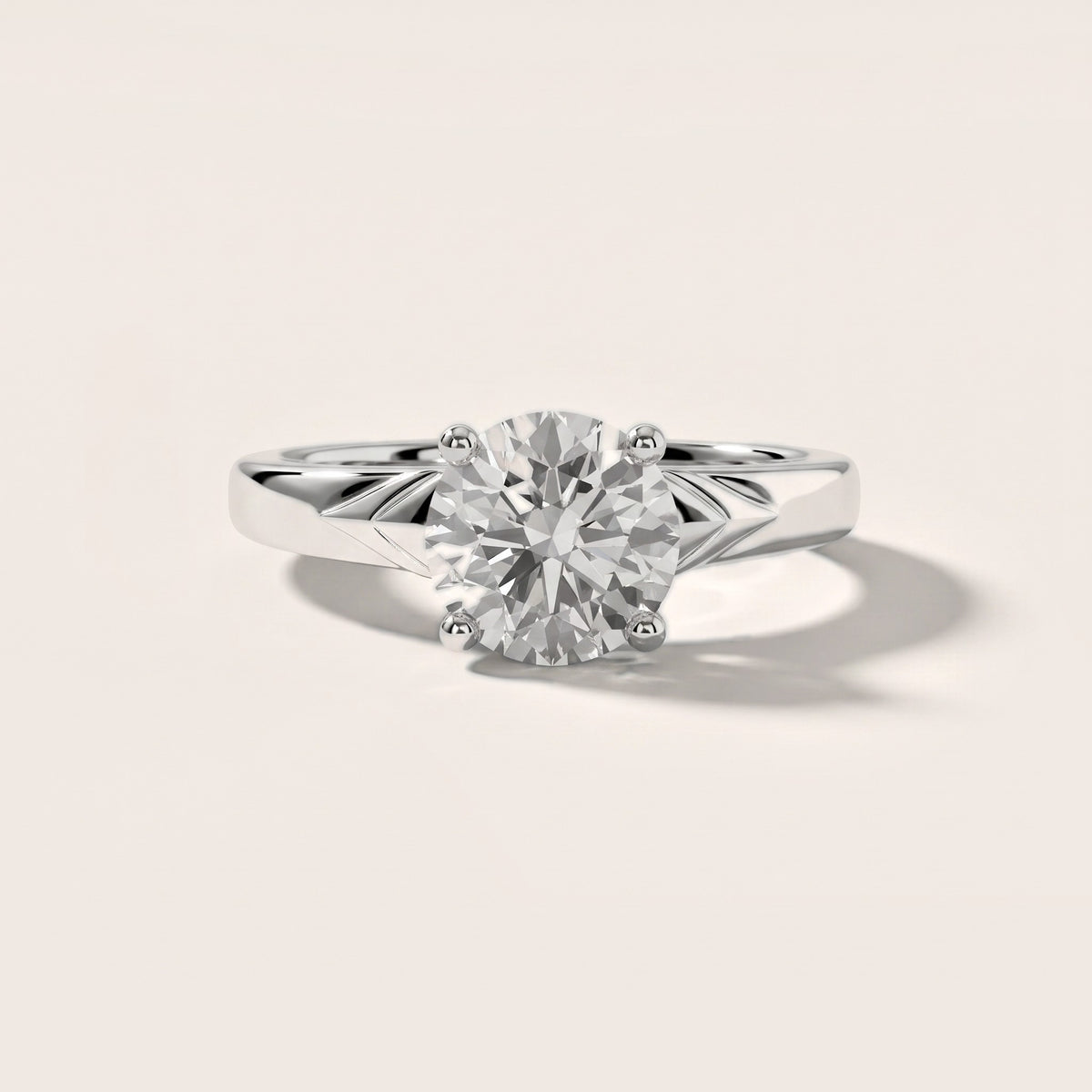 Jana Engraved Round Diamond Engagement Ring in Platinum - front.jpg