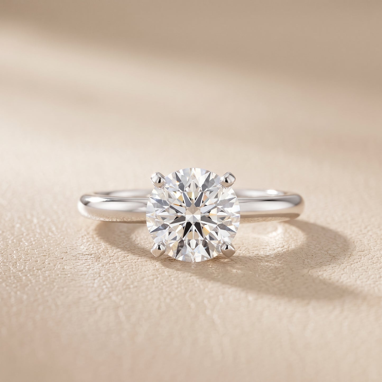Wren Solitaire Round Diamond Ring in Silver - front.jpg