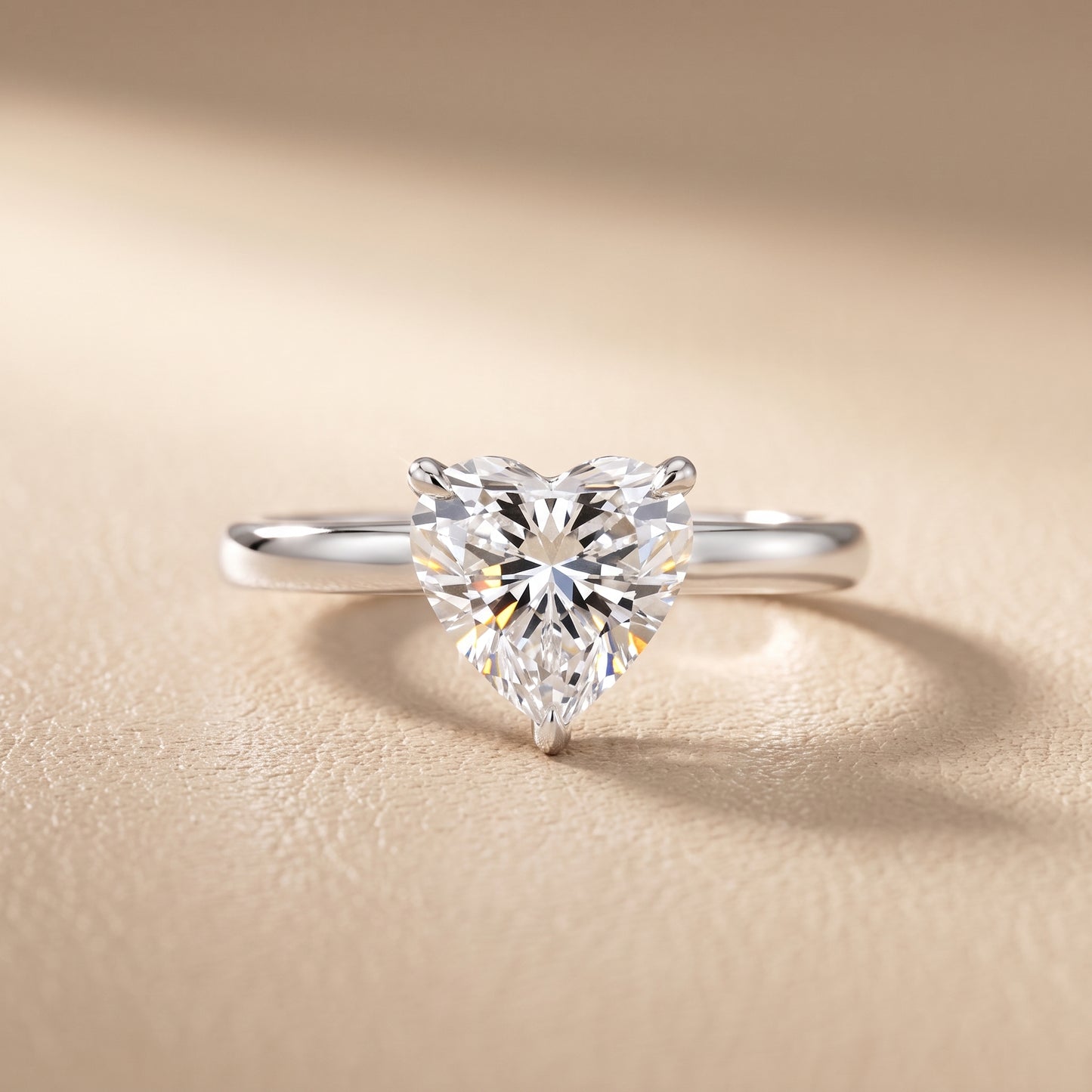 Lyla Petite Solitaire Heart Diamond Engagement Ring in White Gold - front.jpg