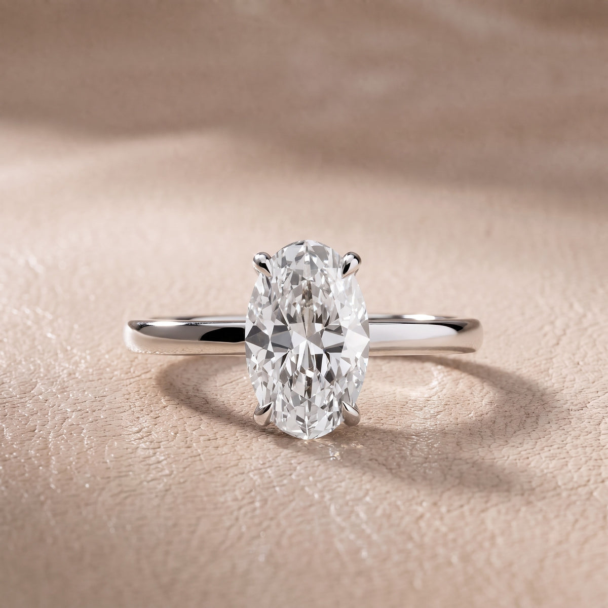 Nadia Petite Solitaire Oval Diamond Engagement Ring in White Gold - front.jpg