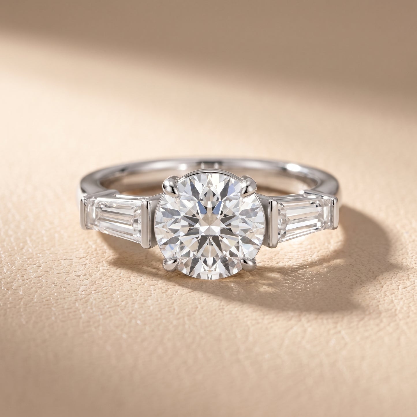 Layla Tapered Baguette Round Diamond Ring in Platinum - front.jpg