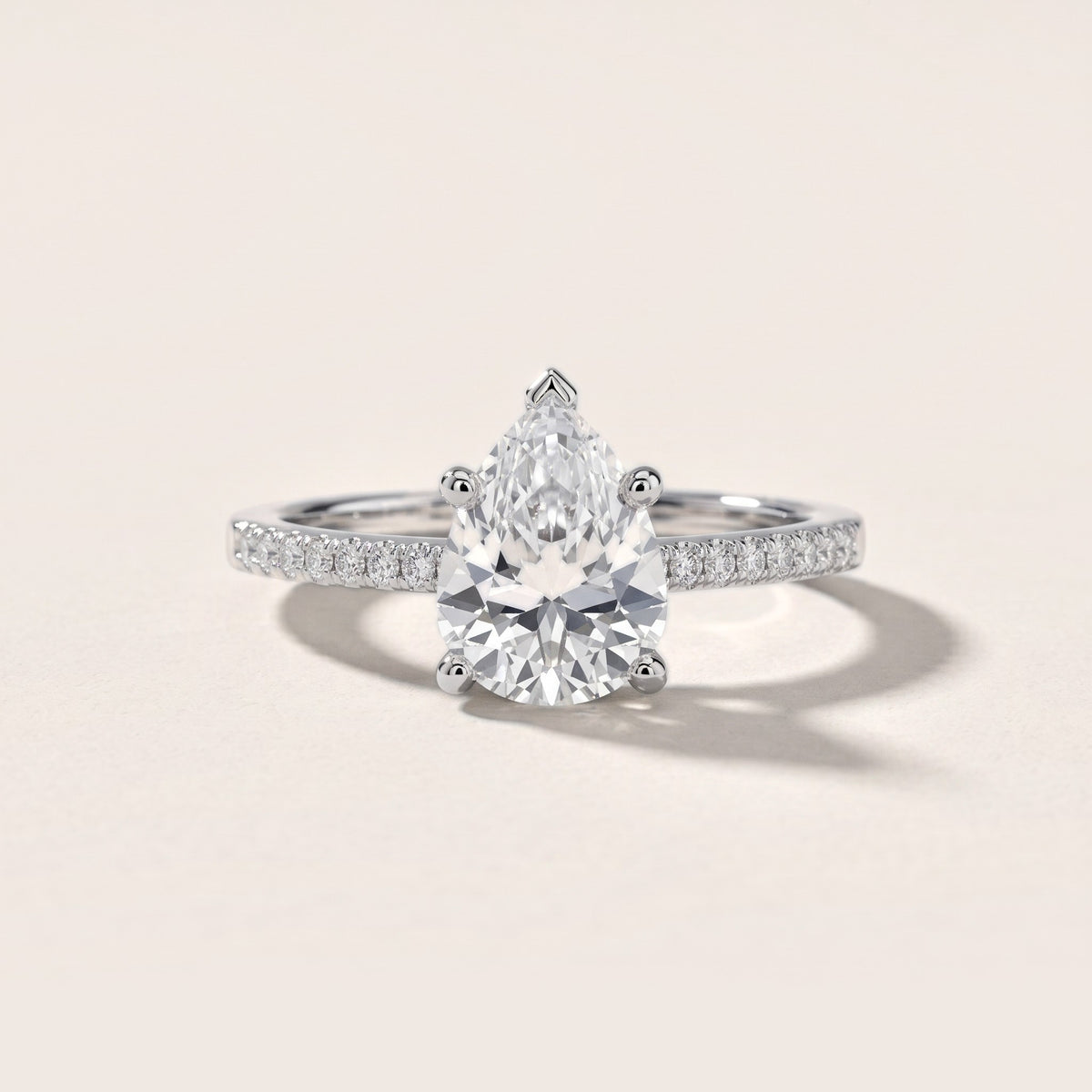 Meg Pavé Pear Diamond Engagement Ring in Platinum - front.jpg