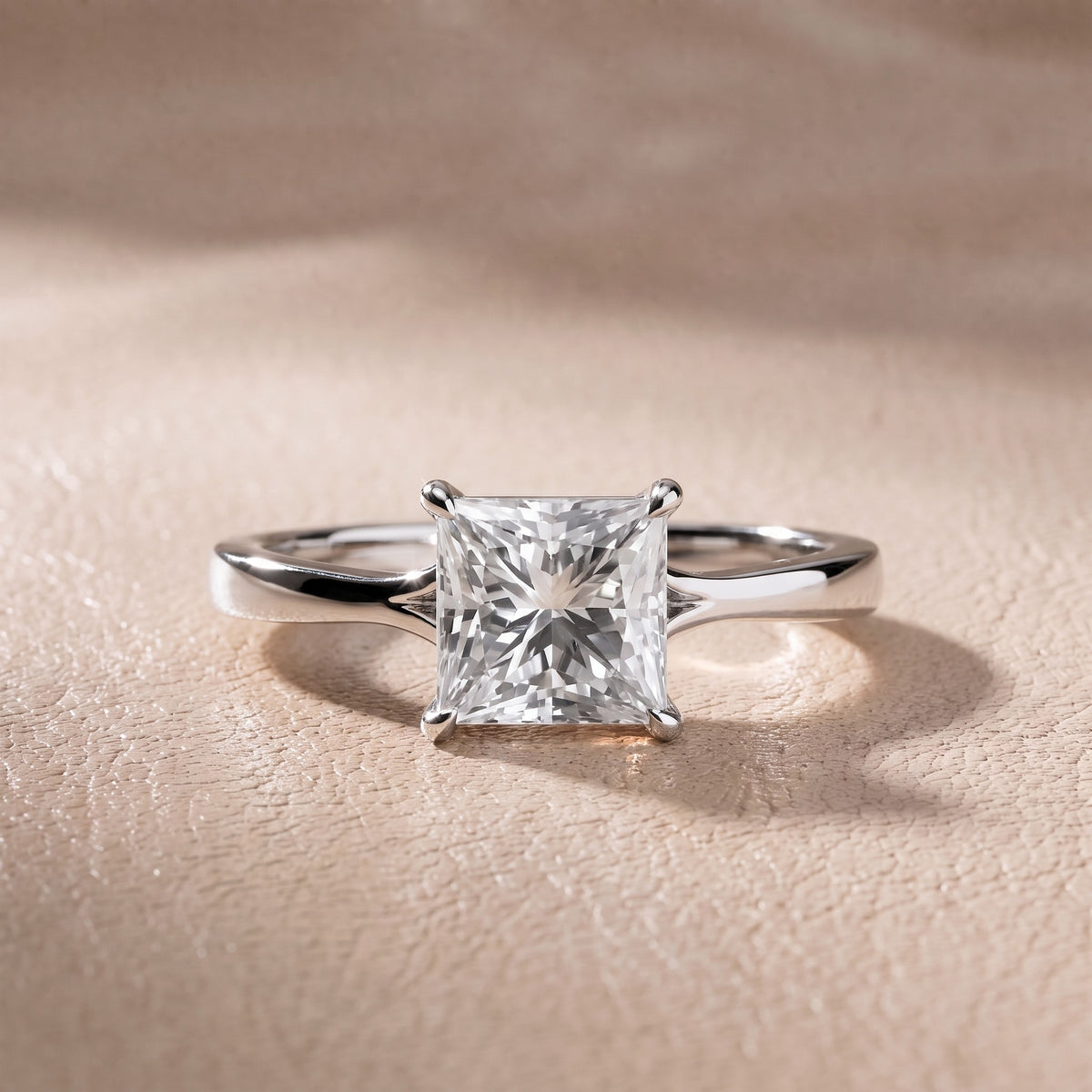 Evangeline Trellis Solitaire Princess Diamond Engagement Ring in Platinum - front.jpg
