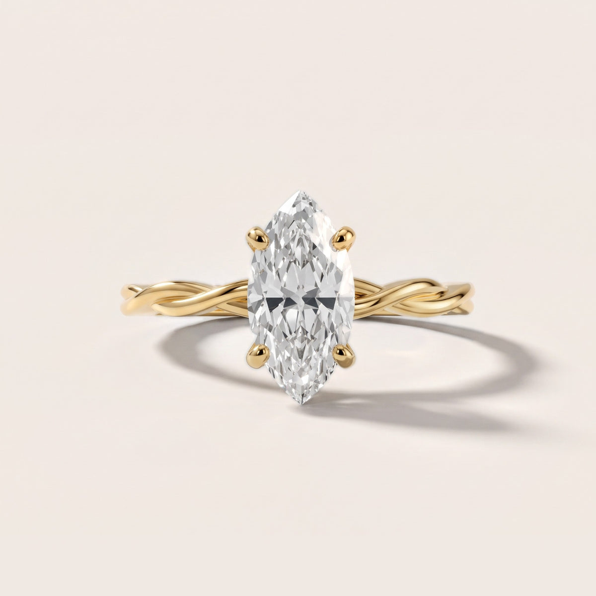 Iris Twist Marquise Diamond Engagement Ring in Yellow Gold [studio-20261024]