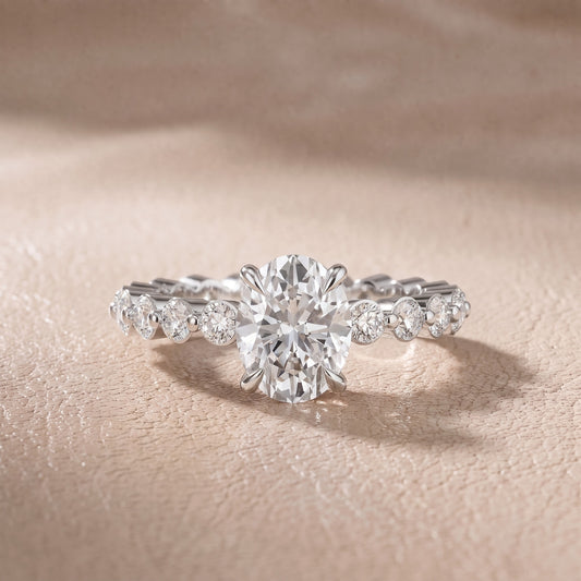 Piper Sidestone Oval Diamond Engagement Ring in Platinum - front.jpg