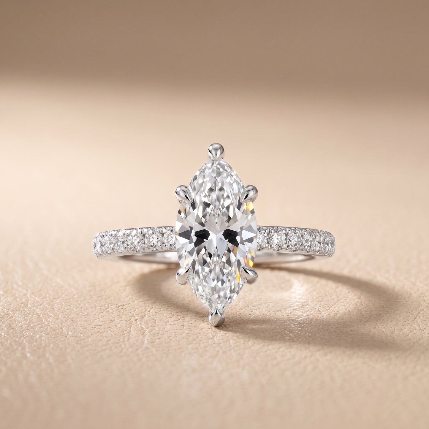 Maya Hidden Halo Pavé Marquise Diamond Engagement Ring in White Gold - front.jpg
