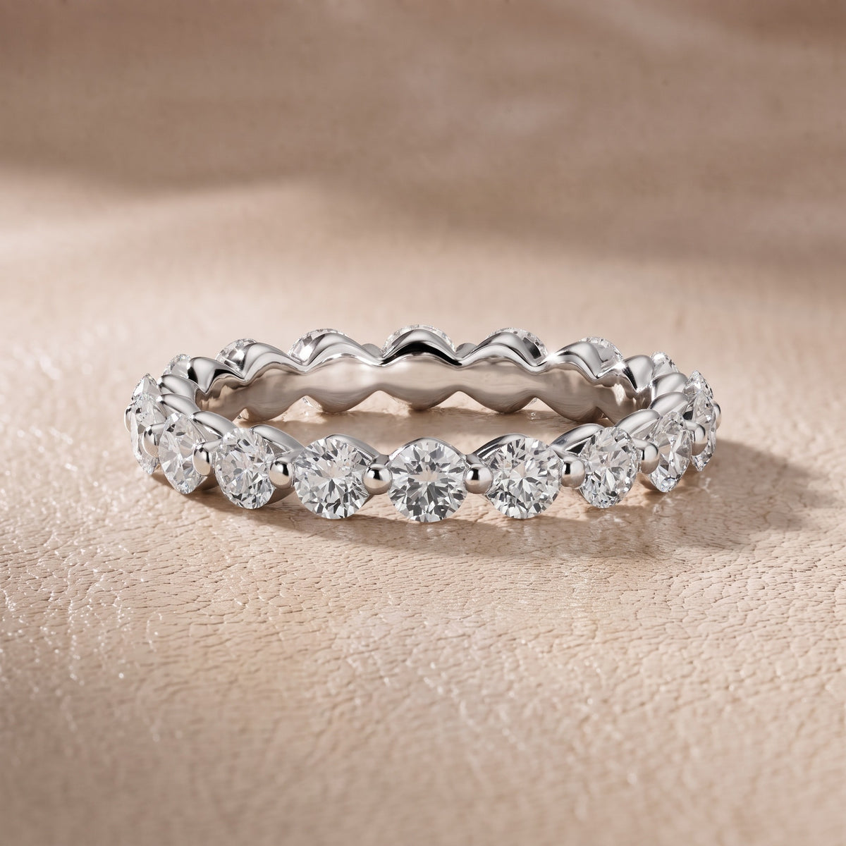 Brooke Shared Prong Round Diamond Eternity Band in Silver - front.jpg