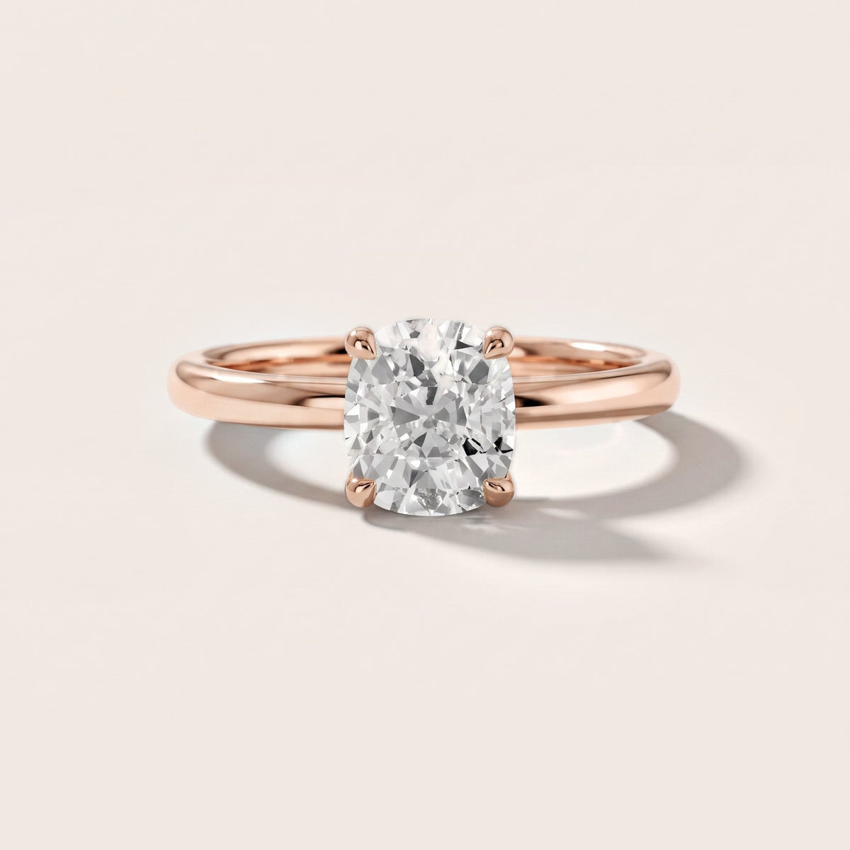 Charlotte Charm Cushion Diamond Solitaire Ring in Rose Gold [studio-20261024]