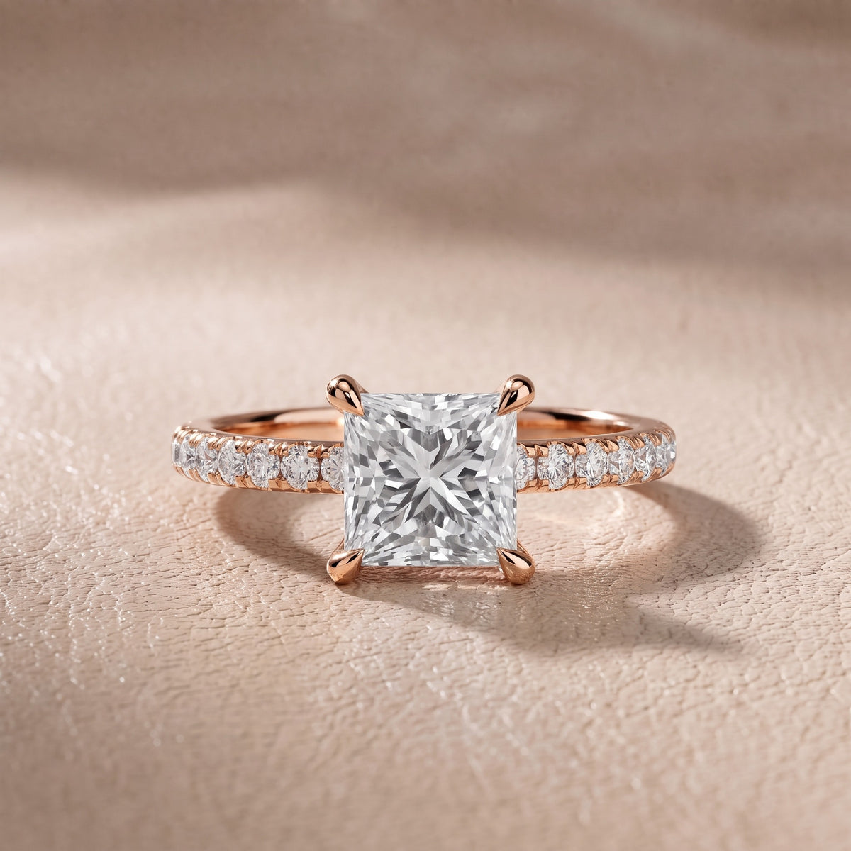 Maya Hidden Halo Pavé Princess Diamond Engagement Ring in Rose Gold - front.jpg
