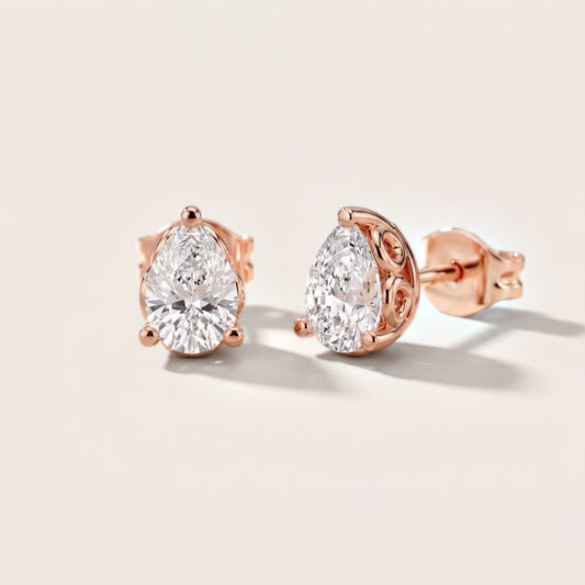 The Ivy Pear Diamond Earrings in Rose Gold [studio-20261024]