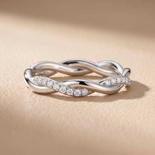 Tanvi Petite Twist Round Diamond Eternity Band in White Gold - front.jpg