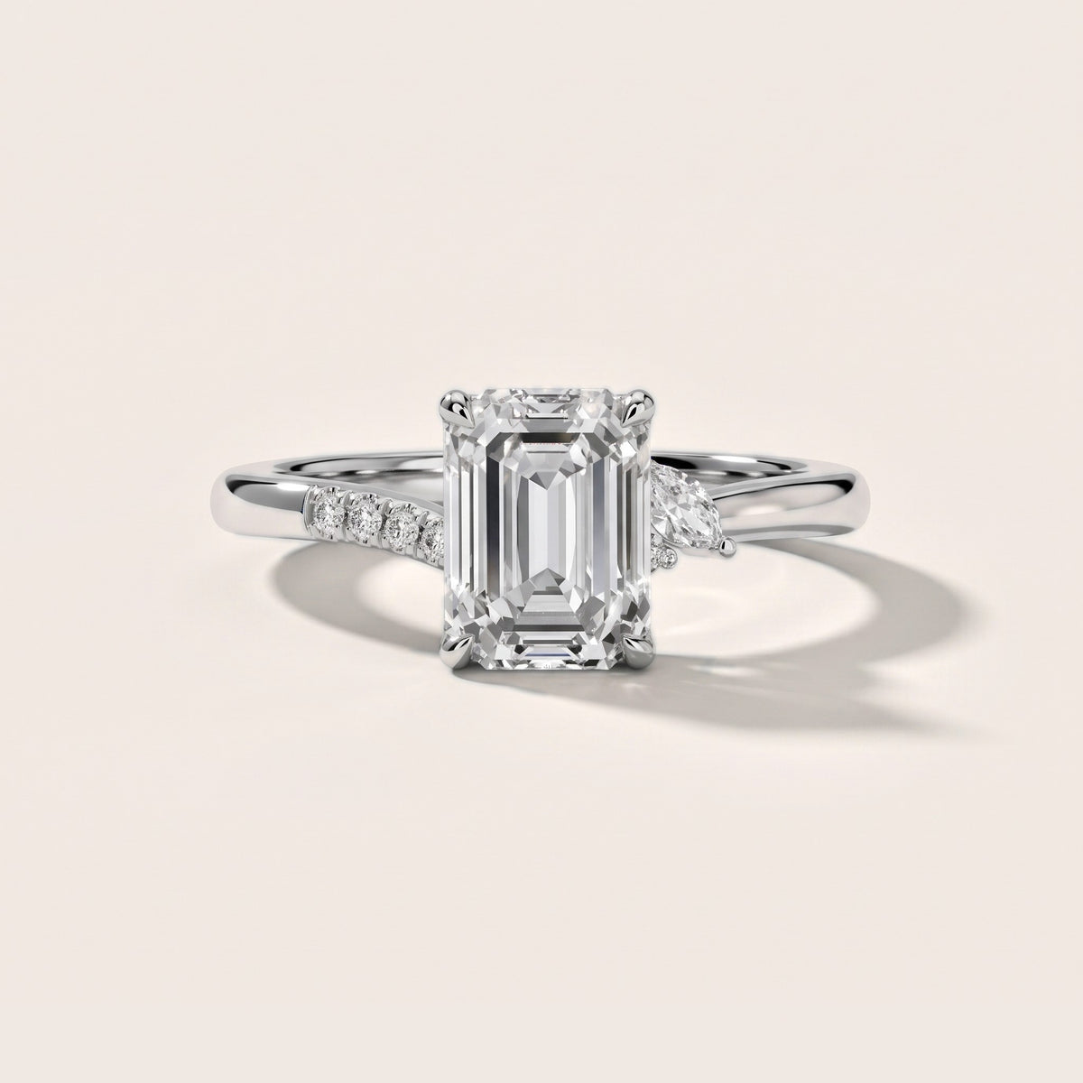 Nicoletta Bypass Pavé Emerald Diamond Engagement Ring in Platinum - front.jpg