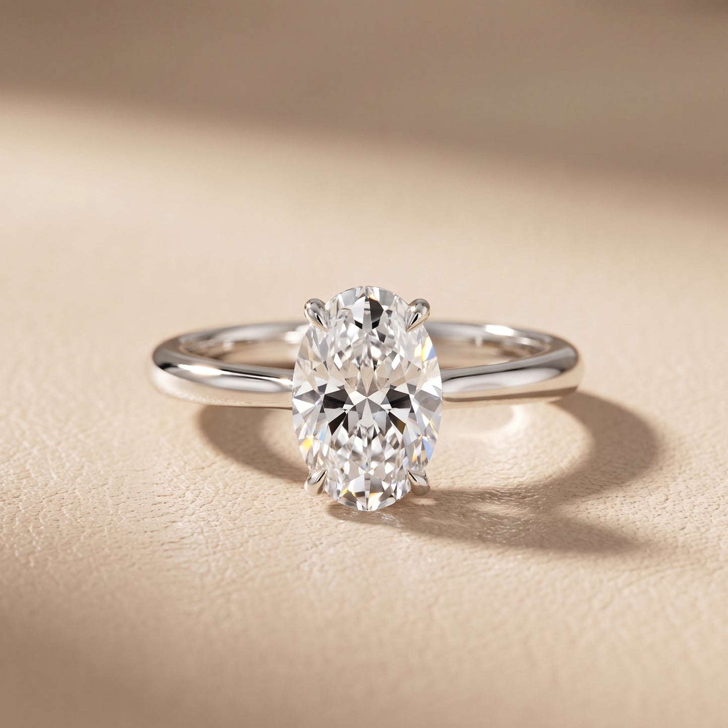 Evie Solitaire Six-Prong Oval Diamond Engagement Ring in Platinum - front.jpg