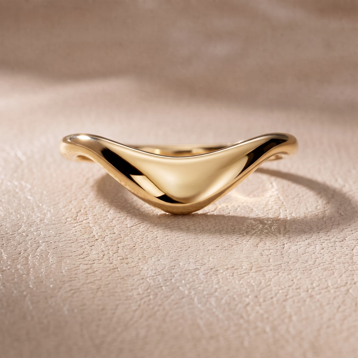 Gwendolyn Curved Contour Wedding Band in Yellow Gold - front.jpg