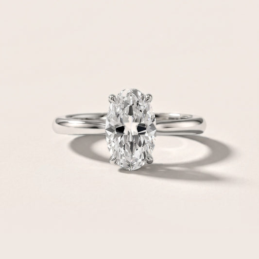 Kalia Knife Edge Solitaire Oval Diamond Engagement Ring in Platinum [studio-20261024]