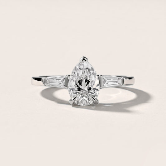 Winnie Three-Stone Pear Diamond Engagement Ring in Platinum [studio-20261024]