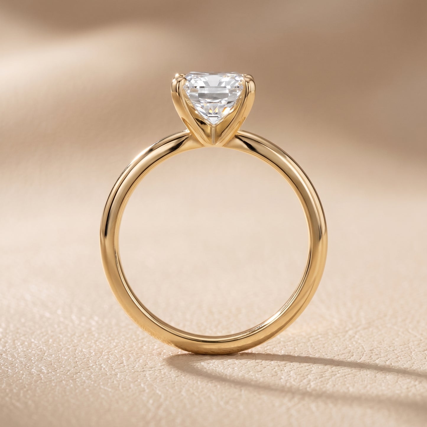 Wren Solitaire Radiant Diamond Ring in Yellow Gold - front.jpg