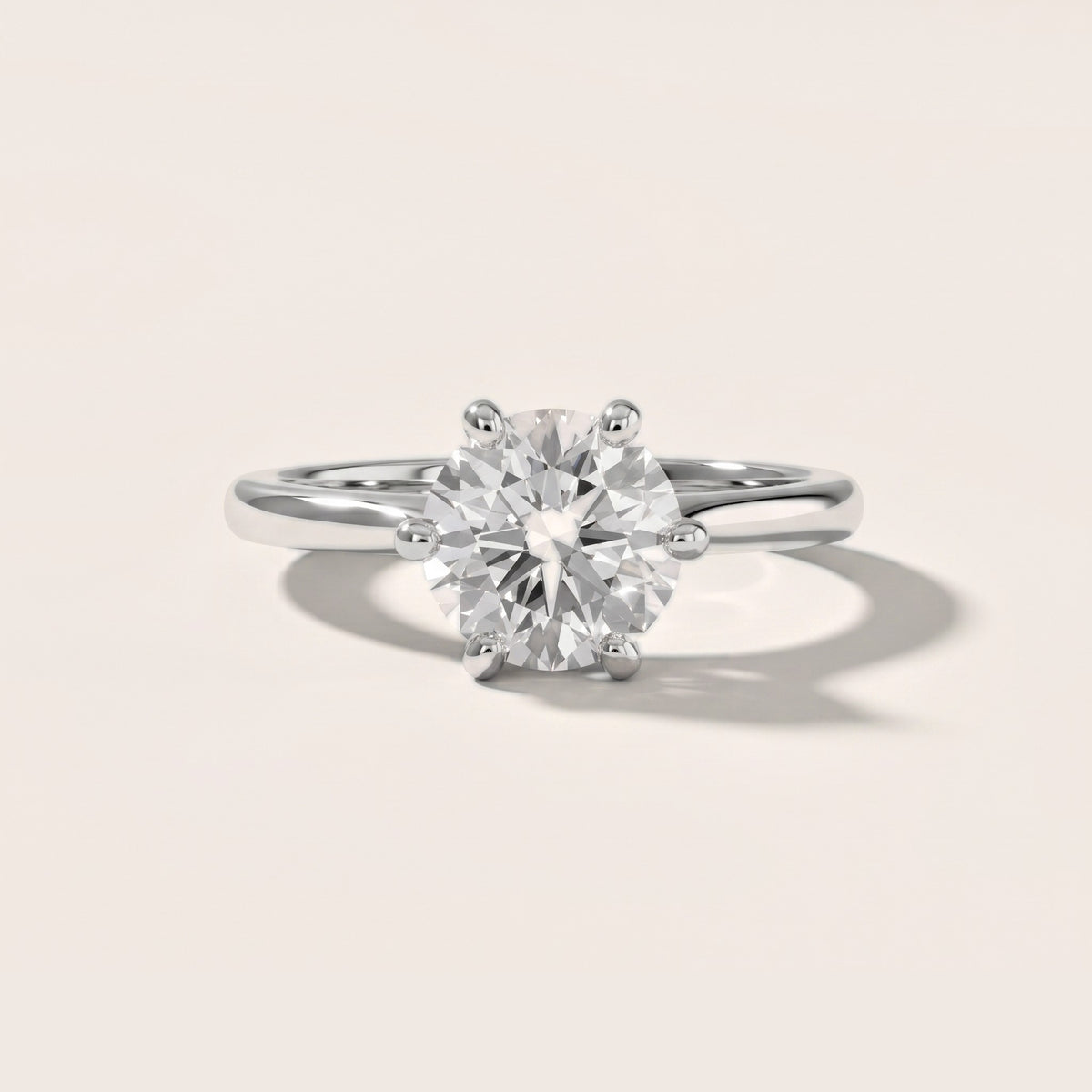 Arielle Solitaire Round Diamond Engagement Ring in Platinum - front.jpg