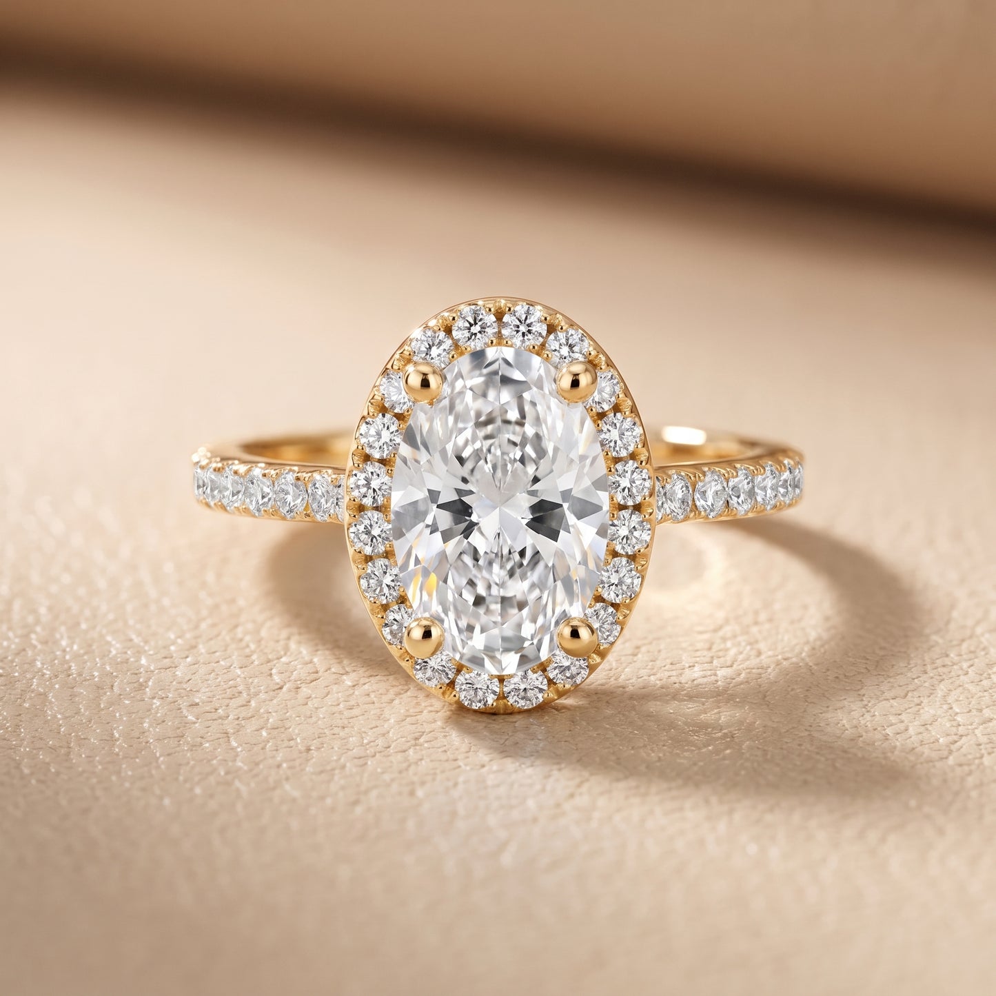 Sophie Halo Pavé Oval Diamond Ring in Yellow Gold - front.jpg