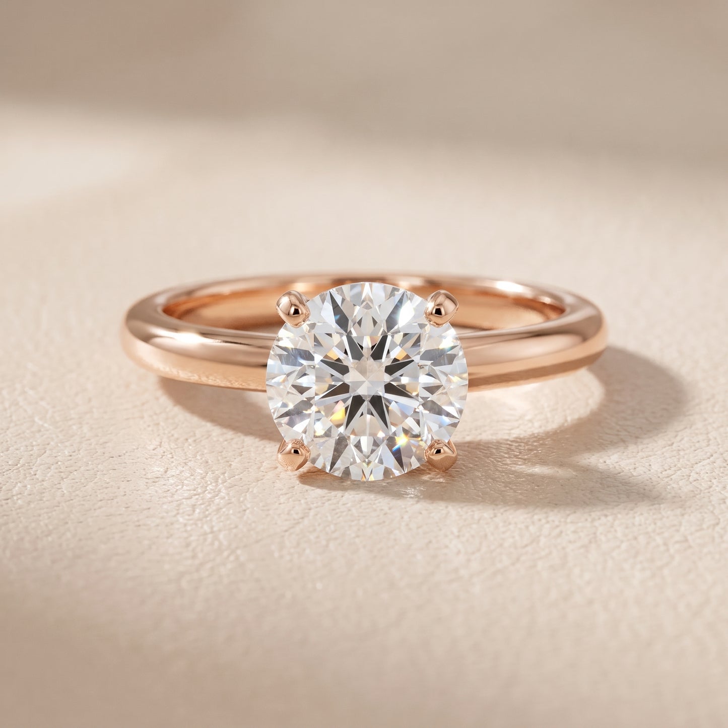 Wren Solitaire Round Diamond Ring in Rose Gold - front.jpg