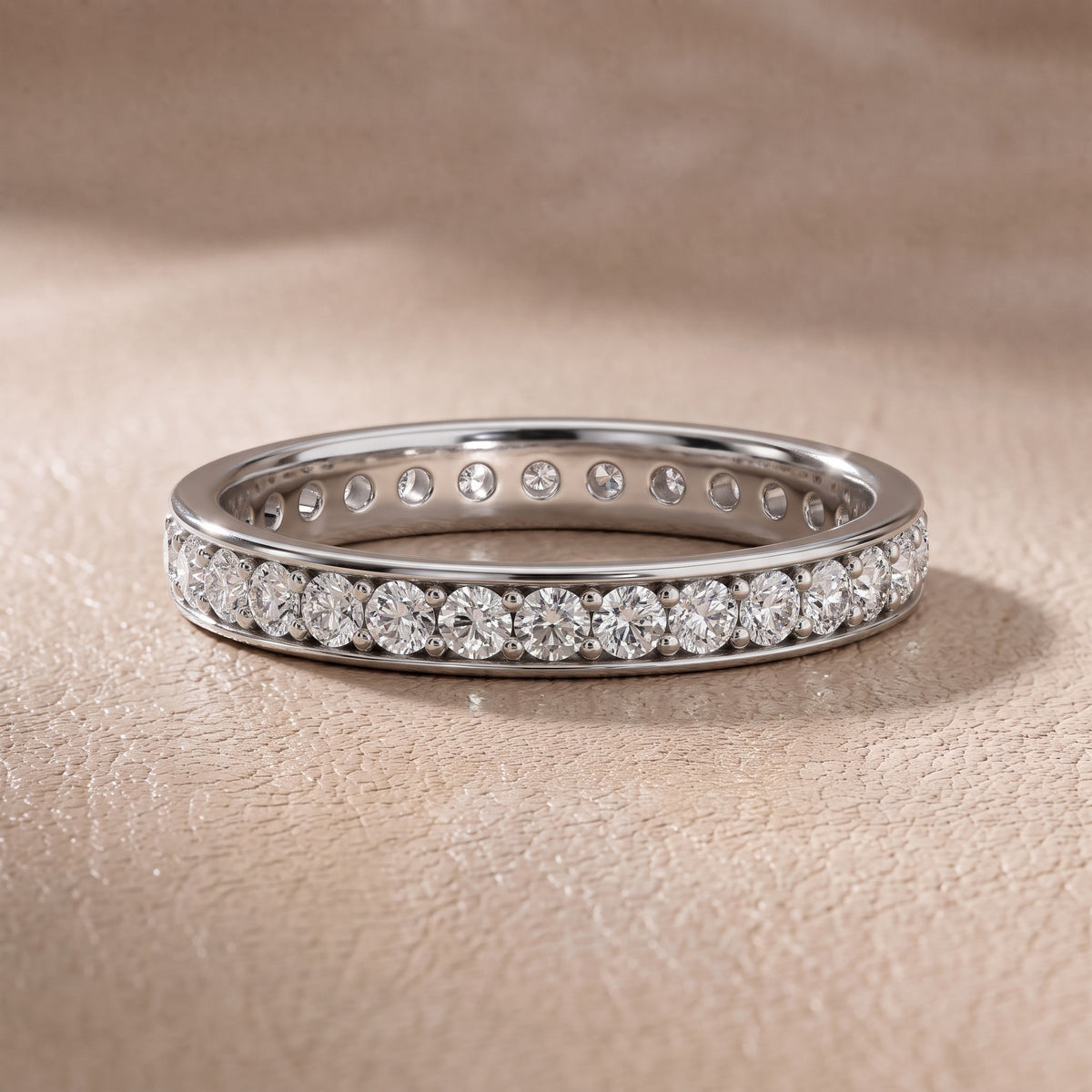 Constance Channel Set Round Diamond Eternity Band in Silver - front.jpg