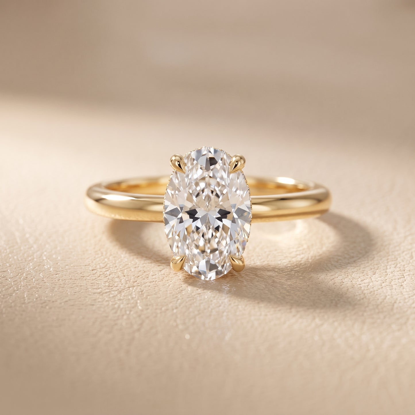 Amaya Hidden Halo Oval Diamond Ring in Yellow Gold - front.jpg