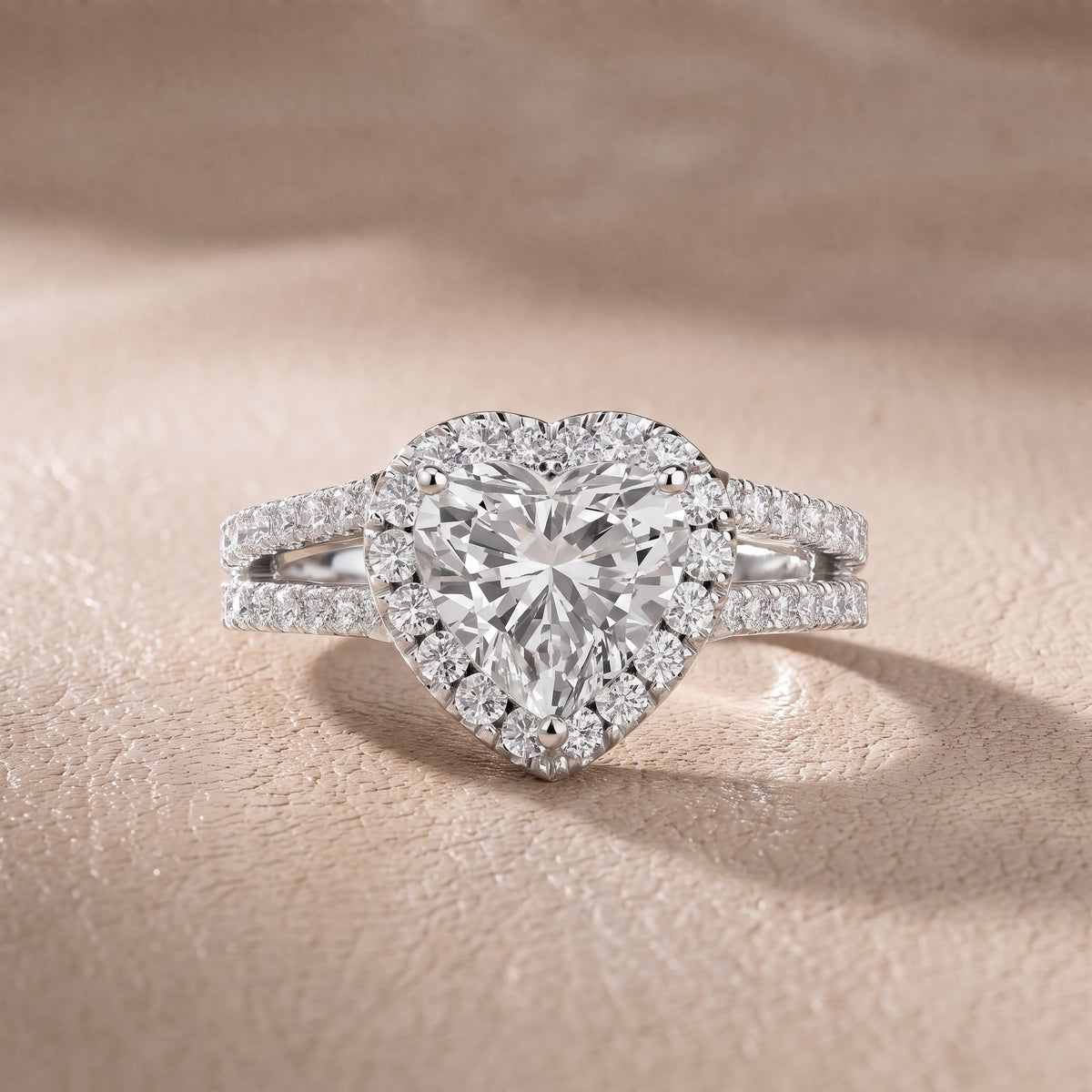Kira Halo Split Shank Heart Diamond Engagement Ring in White Gold - front.jpg