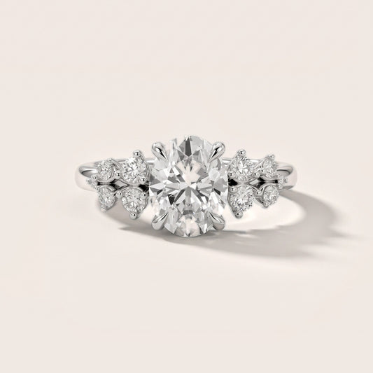 Mirabelle Cluster Oval Diamond Engagement Ring in Platinum [studio-20261024]