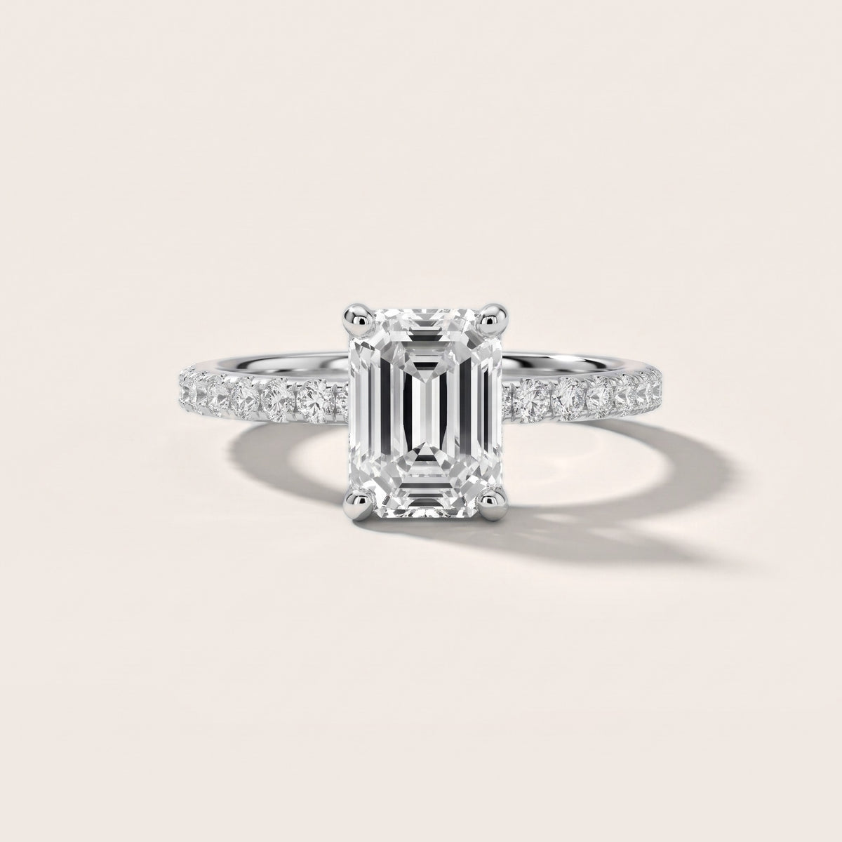 Nessa Hidden Halo Pavé Emerald Diamond Engagement Ring in Platinum - front.jpg