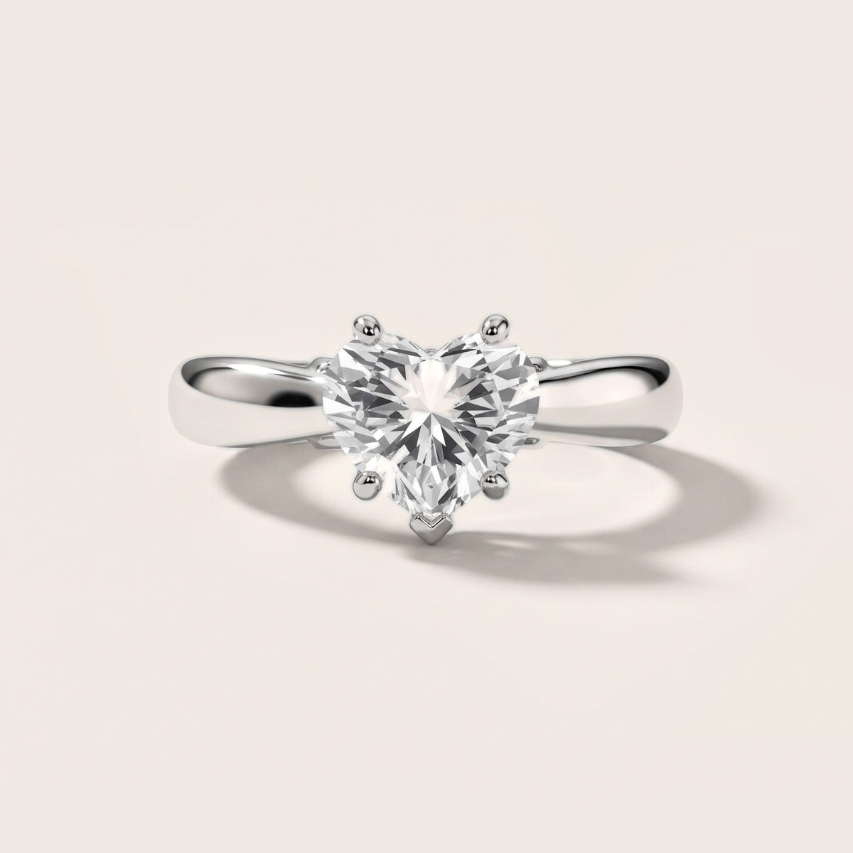 Vanessa Cathedral Heart Diamond Engagement Ring in Platinum - front.jpg