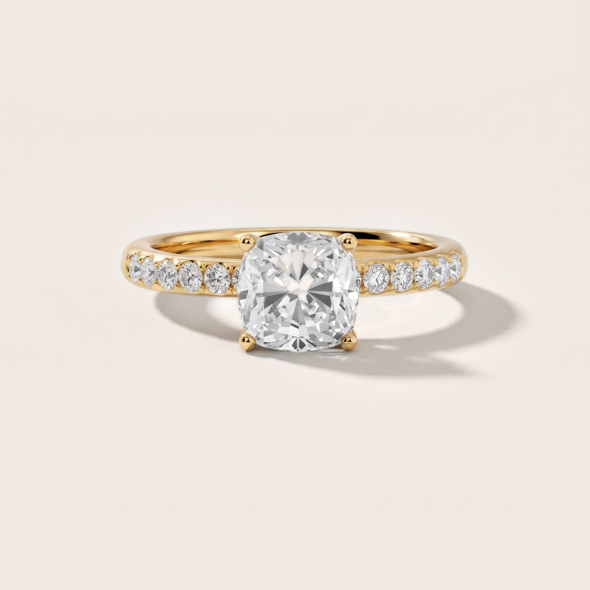Brea Twist Pavé Cushion Diamond Engagement Ring in Yellow Gold - front.jpg