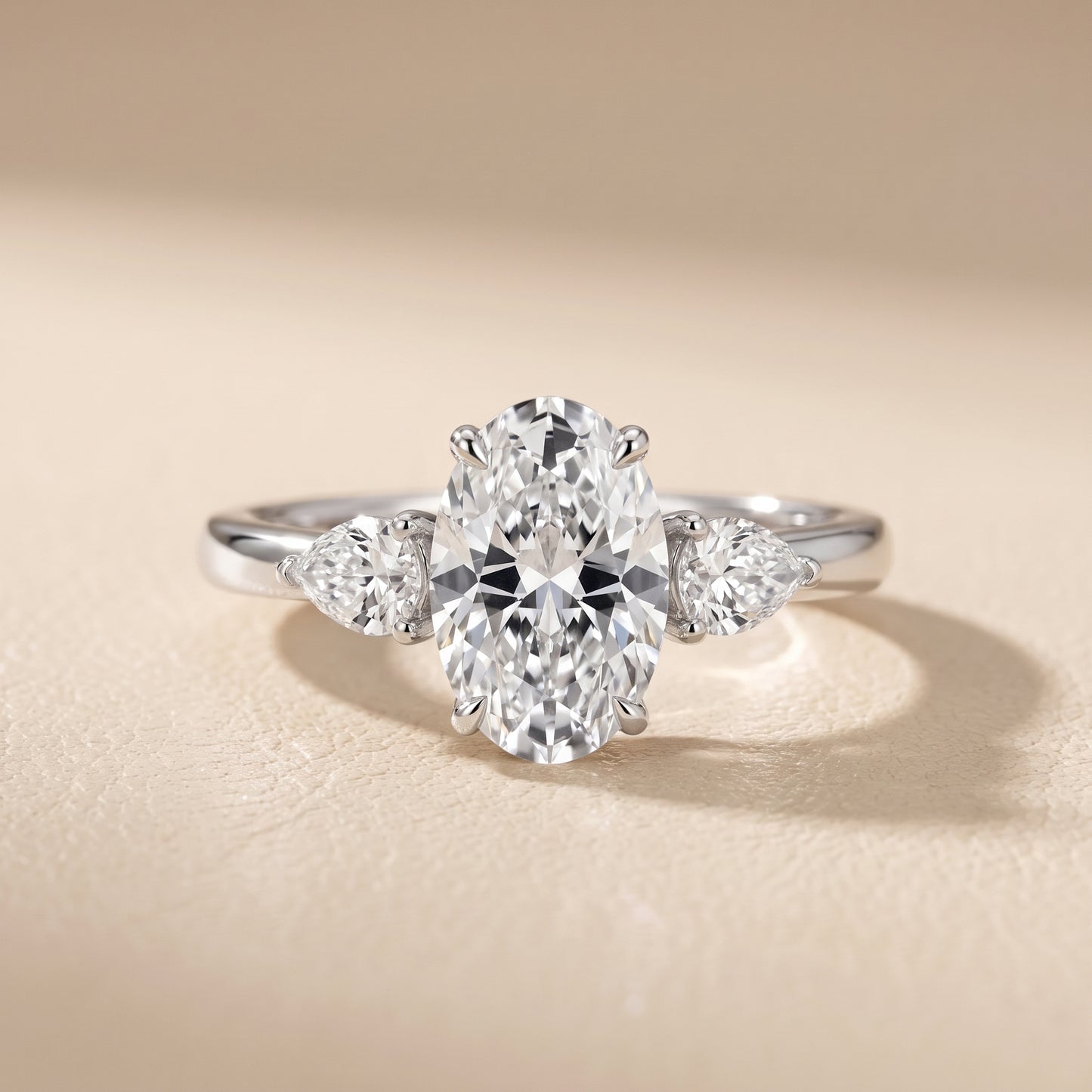 Phoebe Three-Stone Oval Diamond Ring in Silver - front.jpg
