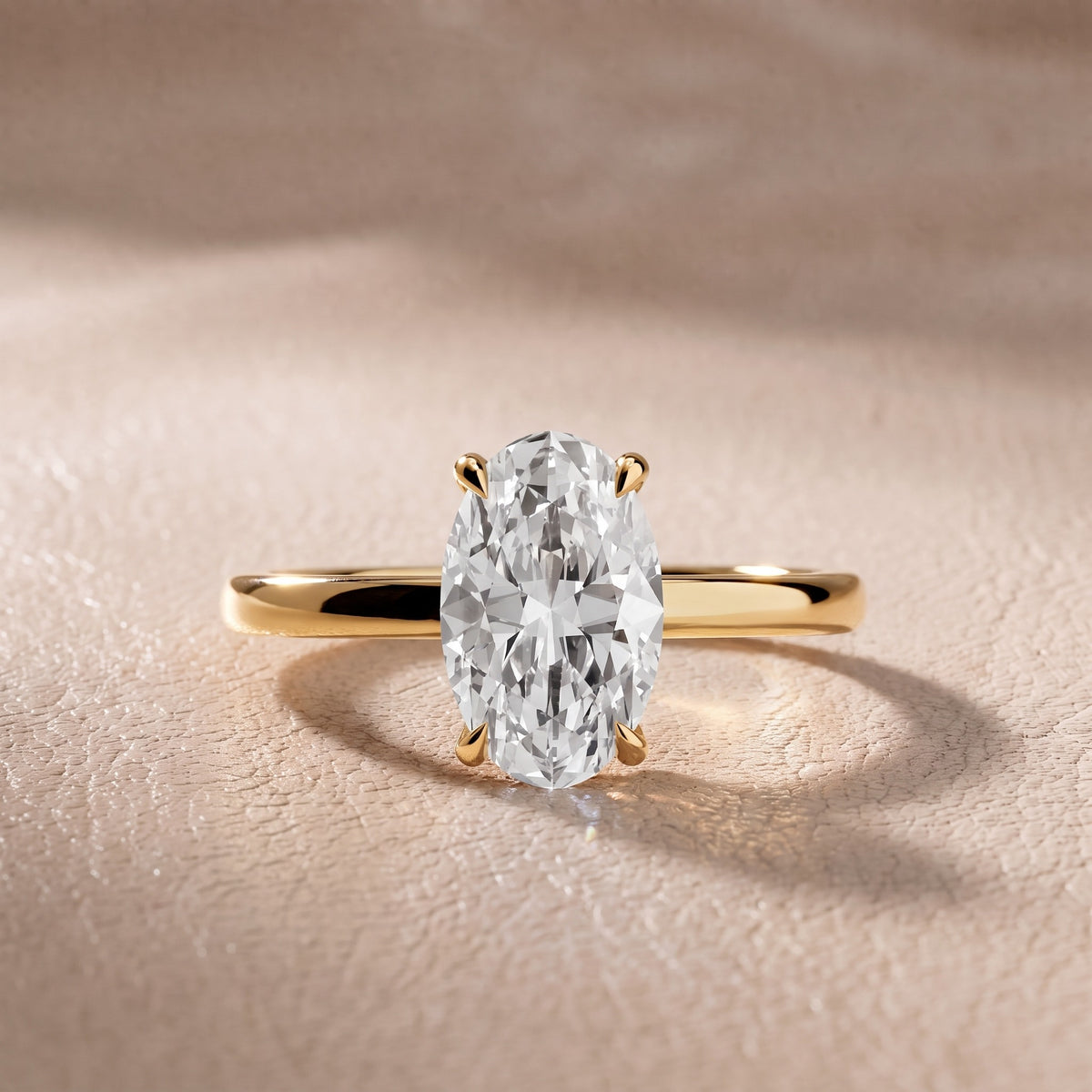 Nadia Petite Solitaire Oval Diamond Engagement Ring in Yellow Gold - front.jpg
