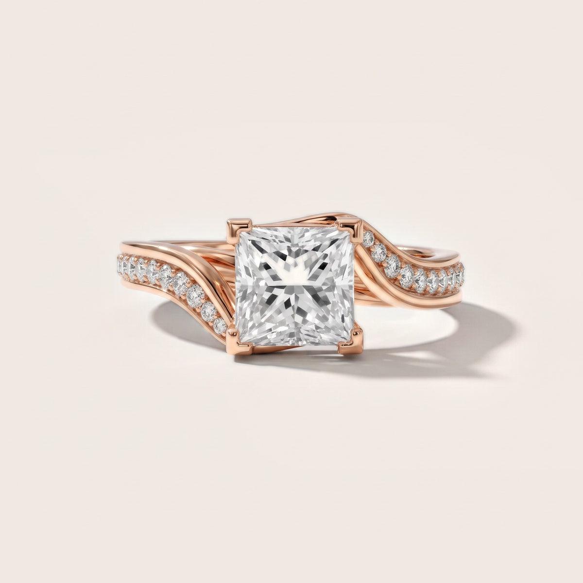 Emma Bypass Pavé Princess Diamond Engagement Ring in Rose Gold - front.jpg
