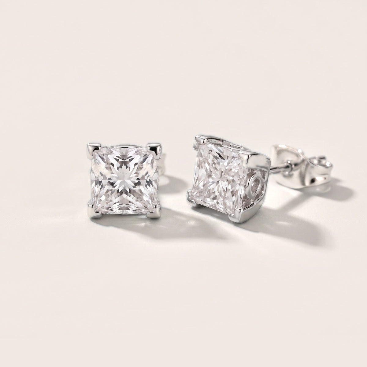 The Lumina Princess Diamond Earrings in Silver [studio-20261024]