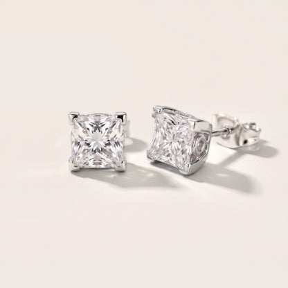 The Lumina Princess Diamond Earrings in Silver [studio-20261024]