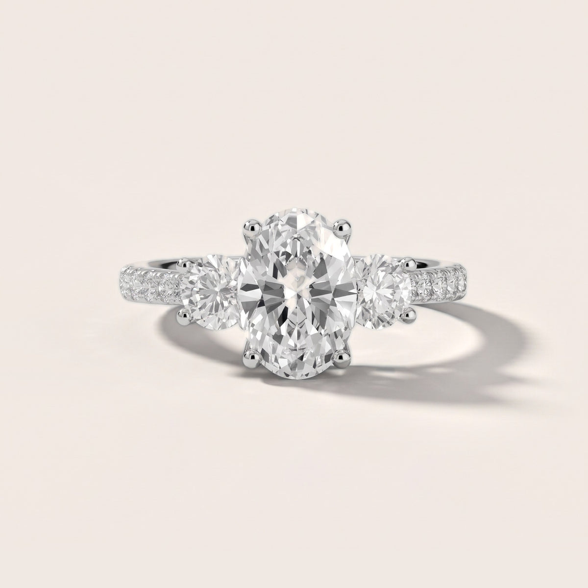Sibyl Trellis Three-Stone Oval Diamond Engagement Ring in Silver - front.jpg