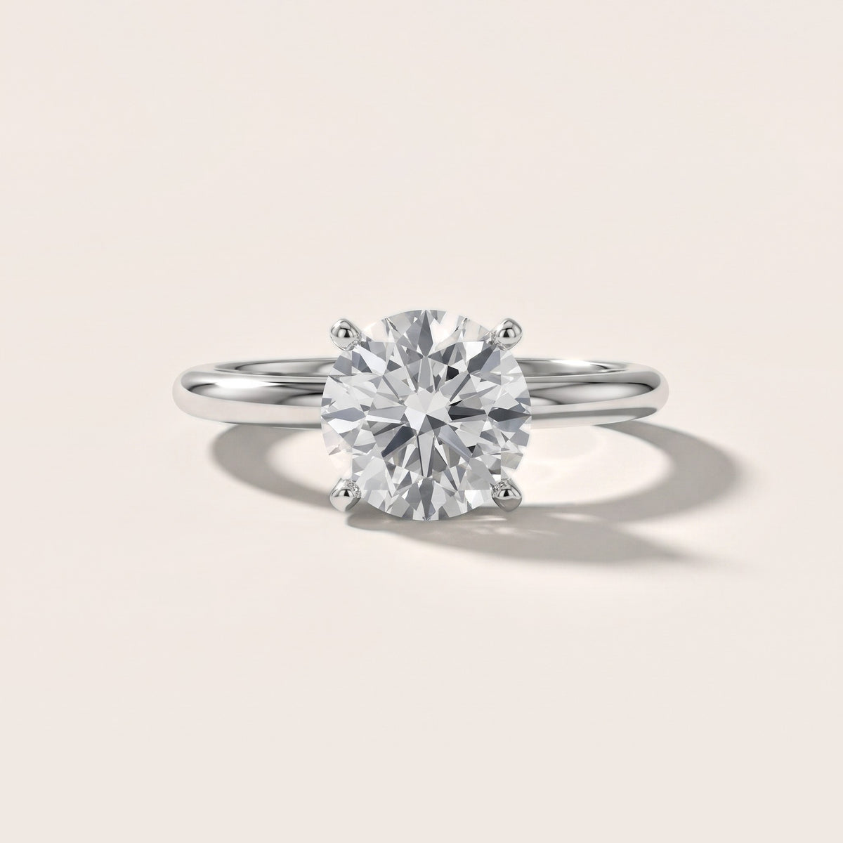 Giulia Solitaire Round Diamond Engagement Ring in Silver - front.jpg