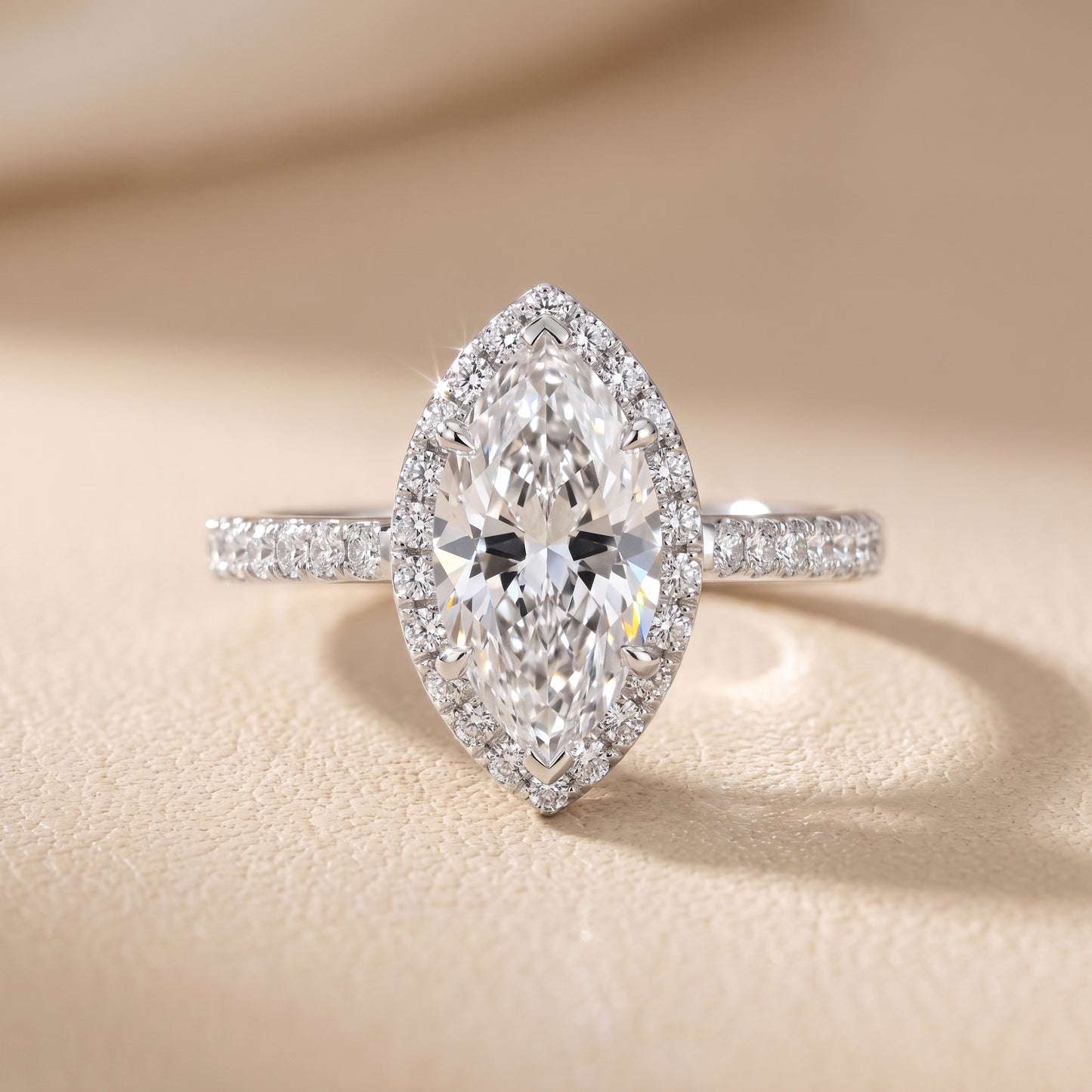 Willa Halo Micropavé Marquise Diamond Engagement Ring in White Gold - front.jpg