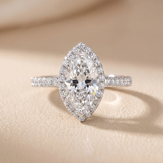 Willa Halo Micropavé Marquise Diamond Engagement Ring in White Gold - front.jpg