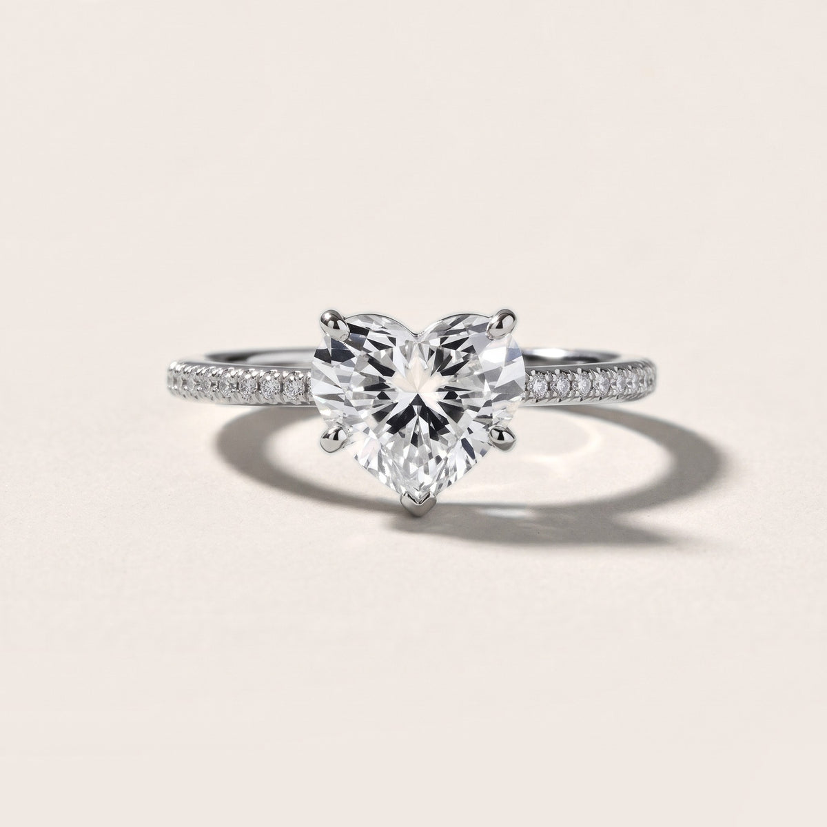 Mona Micropavé Heart Diamond Engagement Ring in Silver - front.jpg