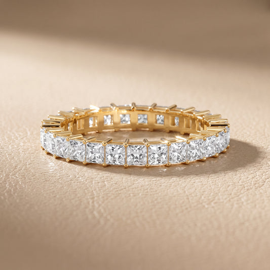 Manon Shared Prong Princess Diamond Eternity Band in Yellow Gold - front.jpg